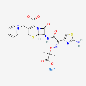 molecular formula C22H21N6NaO7S2 B1231384 Ceftazidime sodium CAS No. 73547-61-2