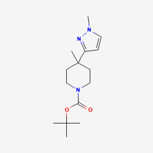 tert-butyl 4-methyl-4-(1-methyl-1H-pyrazol-3-yl)piperidine-1-carboxylate