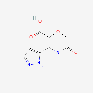 rac-(2R,3S)-4-methyl-3-(1-methyl-1H-pyrazol-5-yl)-5-oxomorpholine-2-carboxylic acid, trans