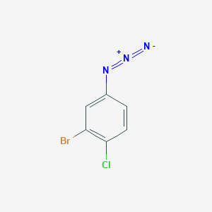 molecular formula C6H3BrClN3 B12313891 4-Azido-2-bromo-1-chlorobenzene 