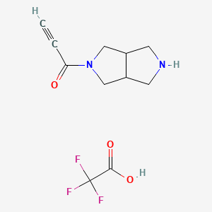 molecular formula C11H13F3N2O3 B12313897 1-{Octahydropyrrolo[3,4-c]pyrrol-2-yl}prop-2-yn-1-one; trifluoroacetic acid 