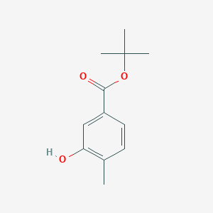 molecular formula C12H16O3 B12313900 Tert-butyl 3-hydroxy-4-methylbenzoate 