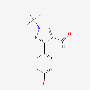 1-tert-butyl-3-(4-fluorophenyl)-1H-pyrazole-4-carbaldehyde