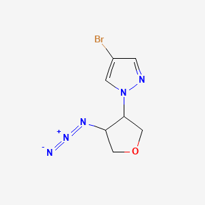 molecular formula C7H8BrN5O B12313923 rac-1-[(3R,4S)-4-azidooxolan-3-yl]-4-bromo-1H-pyrazole, cis 