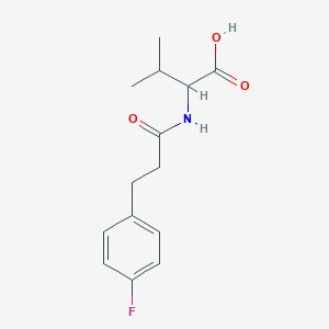 molecular formula C14H18FNO3 B12313932 2-[3-(4-Fluorophenyl)propanamido]-3-methylbutanoic acid 