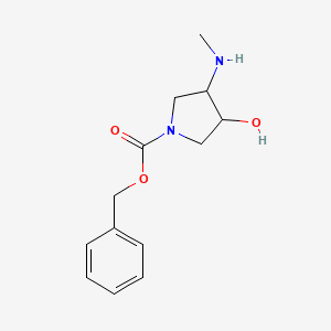 rac-benzyl (3R,4R)-3-hydroxy-4-(methylamino)pyrrolidine-1-carboxylate, trans