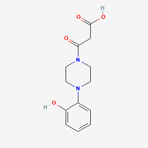 molecular formula C13H16N2O4 B12313938 3-[4-(2-Hydroxyphenyl)piperazin-1-yl]-3-oxopropanoic acid 