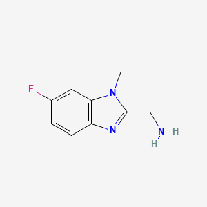 (6-fluoro-1-methyl-1H-1,3-benzodiazol-2-yl)methanamine