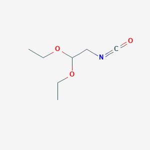 molecular formula C7H13NO3 B12313945 1,1-Diethoxy-2-isocyanatoethane 