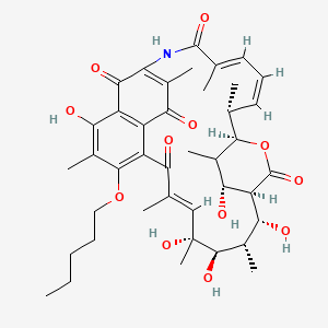 molecular formula C41H53NO12 B1231400 19-O-n-Pentyldamavaricin Fc CAS No. 70940-04-4