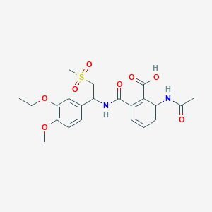 2-acetaMido-6-((1-(3-ethoxy-4-Methoxyphenyl)-2-(Methylsulfonyl)ethyl)carbaMoyl)benzoic acid