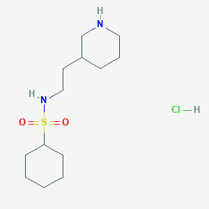 N-[2-(Piperidin-3-yl)ethyl]cyclohexanesulfonamide hydrochloride