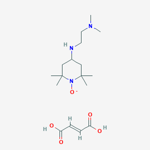 molecular formula C17H32N3O5- B1231401 N,N'-Dimethyl-N'-(2,2,6,6-tetramethyl-1-oxyl-4-piperidinyl)-1,2-diaminoethane CAS No. 95211-90-8