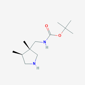 tert-butyl N-{[3,4-dimethylpyrrolidin-3-yl]methyl}carbamate, trans