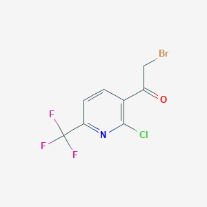 2-Bromo-1-[2-chloro-6-(trifluoromethyl)pyridin-3-yl]ethan-1-one