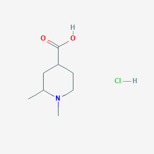 molecular formula C8H16ClNO2 B12314059 1,2-Dimethylpiperidine-4-carboxylic acid hydrochloride 