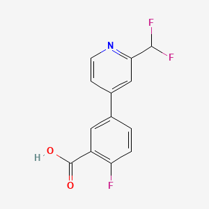 5-[2-(Difluoromethyl)pyridin-4-yl]-2-fluorobenzoic acid