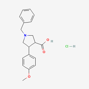 1-Benzyl-4-(4-methoxyphenyl)pyrrolidine-3-carboxylic acid hydrochloride