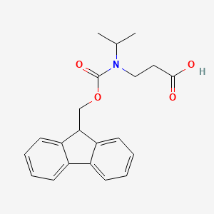 molecular formula C21H23NO4 B12314116 3-{[(9H-fluoren-9-ylmethoxy)carbonyl](propan-2-yl)amino}propanoic acid 