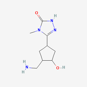 rac-3-[(1R,3S,4S)-3-(aminomethyl)-4-hydroxycyclopentyl]-4-methyl-4,5-dihydro-1H-1,2,4-triazol-5-one