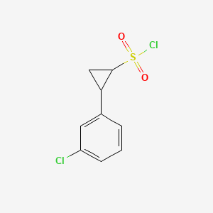 2-(3-Chlorophenyl)cyclopropane-1-sulfonyl chloride