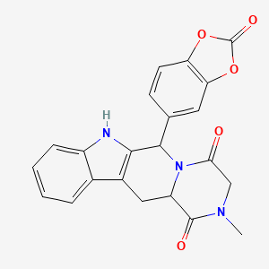 6-Methyl-2-(2-oxo-1,3-benzodioxol-5-yl)-3,6,17-triazatetracyclo[8.7.0.03,8.011,16]heptadeca-1(10),11,13,15-tetraene-4,7-dione