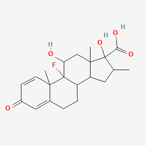 9-Fluoro-11,17-dihydroxy-10,13,16-trimethyl-3-oxo-6,7,8,11,12,14,15,16-octahydrocyclopenta[a]phenanthrene-17-carboxylic acid