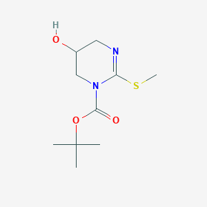 Tert-butyl 5-hydroxy-2-(methylsulfanyl)-1,4,5,6-tetrahydropyrimidine-1-carboxylate