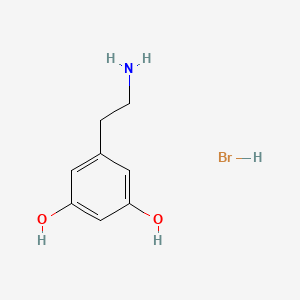 molecular formula C8H12BrNO2 B12314180 5-(2-Aminoethyl)benzene-1,3-diol hydrobromide 