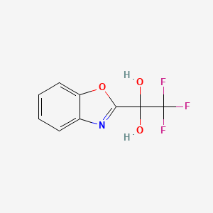 1-(1,3-benzoxazol-2-yl)-2,2,2-trifluoroethane-1,1-diol