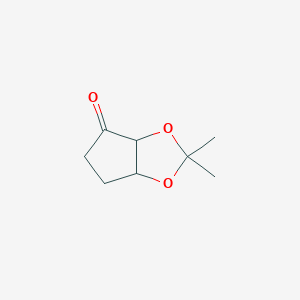 molecular formula C8H12O3 B12314246 (3aR,6aR)-2,2-dimethyldihydro-3aH-cyclopenta[d][1,3]dioxol-4(5H)-one 