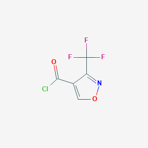 molecular formula C5HClF3NO2 B12314256 3-(Trifluoromethyl)-1,2-oxazole-4-carbonyl chloride 