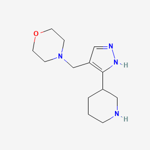 4-{[5-(piperidin-3-yl)-1H-pyrazol-4-yl]methyl}morpholine