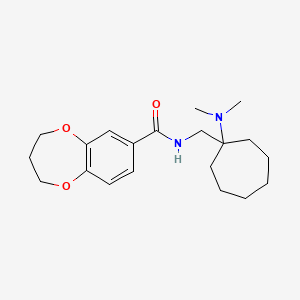 N-{[1-(dimethylamino)cycloheptyl]methyl}-3,4-dihydro-2H-1,5-benzodioxepine-7-carboxamide