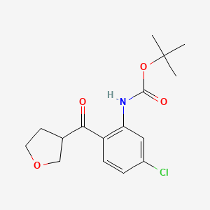 tert-butyl N-[5-chloro-2-(oxolane-3-carbonyl)phenyl]carbamate