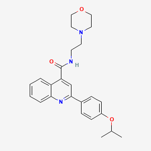 molecular formula C25H29N3O3 B1231433 N-[2-(4-morpholinyl)ethyl]-2-(4-propan-2-yloxyphenyl)-4-quinolinecarboxamide 