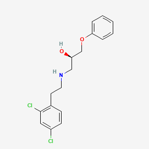 molecular formula C17H19Cl2NO2 B12314343 (2R)-1-{[2-(2,4-dichlorophenyl)ethyl]amino}-3-phenoxypropan-2-ol 