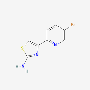 molecular formula C8H6BrN3S B12314380 4-(5-Bromopyridin-2-yl)-1,3-thiazol-2-amine 