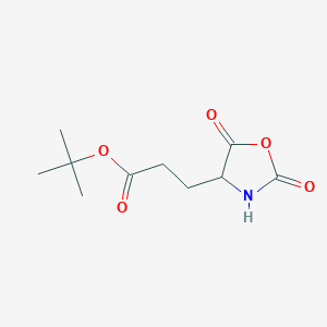 molecular formula C10H15NO5 B12314430 Tert-butyl 3-(2,5-dioxo-1,3-oxazolidin-4-yl)propanoate 