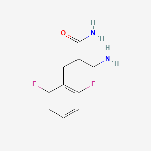 molecular formula C10H12F2N2O B12314431 3-Amino-2-[(2,6-difluorophenyl)methyl]propanamide 