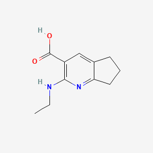 2-(ethylamino)-5H,6H,7H-cyclopenta[b]pyridine-3-carboxylic acid