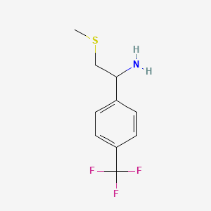 2-(Methylsulfanyl)-1-[4-(trifluoromethyl)phenyl]ethan-1-amine