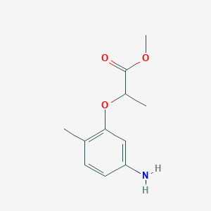 molecular formula C11H15NO3 B12314534 Methyl 2-(5-amino-2-methylphenoxy)propanoate 