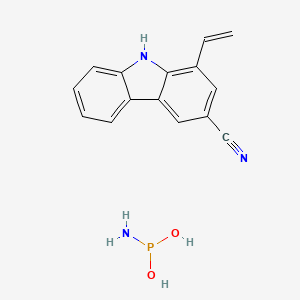 molecular formula C15H14N3O2P B12314544 1-Vinyl-9H-carbazole-3-carbonitrile phosphoramidite 