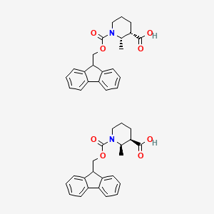 rac-(2R,3R)-1-{[(9H-fluoren-9-yl)methoxy]carbonyl}-2-methylpiperidine-3-carboxylic acid, cis