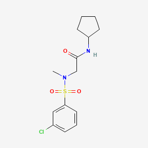 molecular formula C14H19ClN2O3S B1231456 N-环戊基-2-(N-甲基-3-氯苯磺酰胺)乙酰胺 