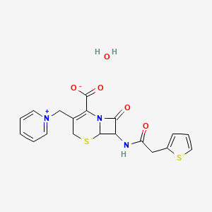 8-Oxo-3-(pyridin-1-ium-1-ylmethyl)-7-[(2-thiophen-2-ylacetyl)amino]-5-thia-1-azabicyclo[4.2.0]oct-2-ene-2-carboxylate;hydrate