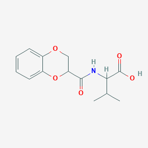 molecular formula C14H17NO5 B12314599 N-(2,3-dihydro-1,4-benzodioxin-2-ylcarbonyl)valine 