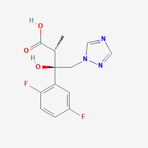 molecular formula C13H13F2N3O3 B123146 (2R,3R)-3-(2,5-二氟苯基)-3-羟基-2-甲基-4-(1H-1,2,4-三唑-1-基)丁酸 CAS No. 483340-19-8
