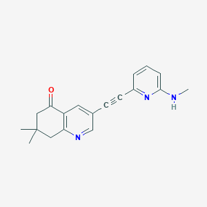 7,7-dimethyl-3-((6-(methylamino)pyridin-2-yl)ethynyl)-7,8-dihydroquinolin-5(6H)-one